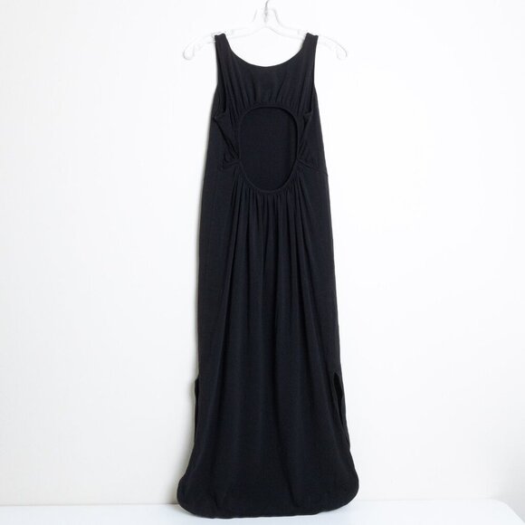 Lululemon Pima Cotton Open-Back Midi Dress Black Stretchy - Picture 4 of 11